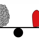 brain heart balance symbolizing dual process thinking